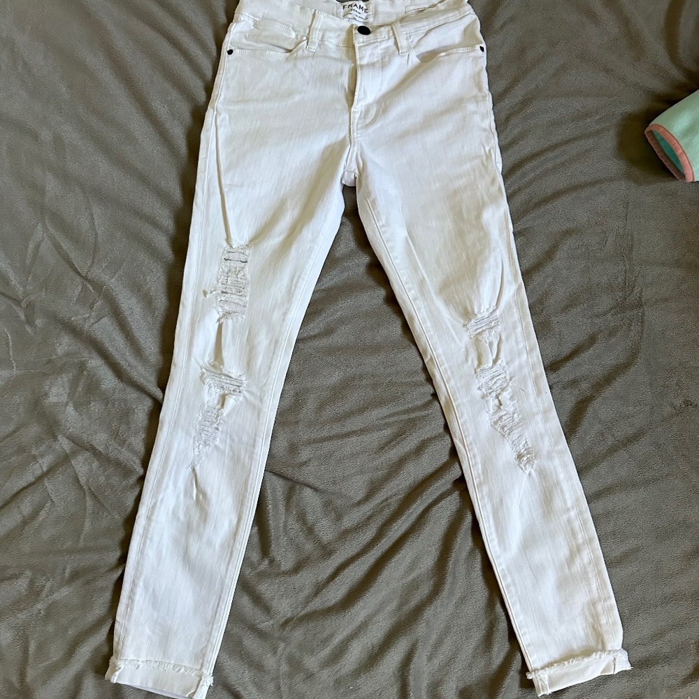 Frame Denim White Jeans
